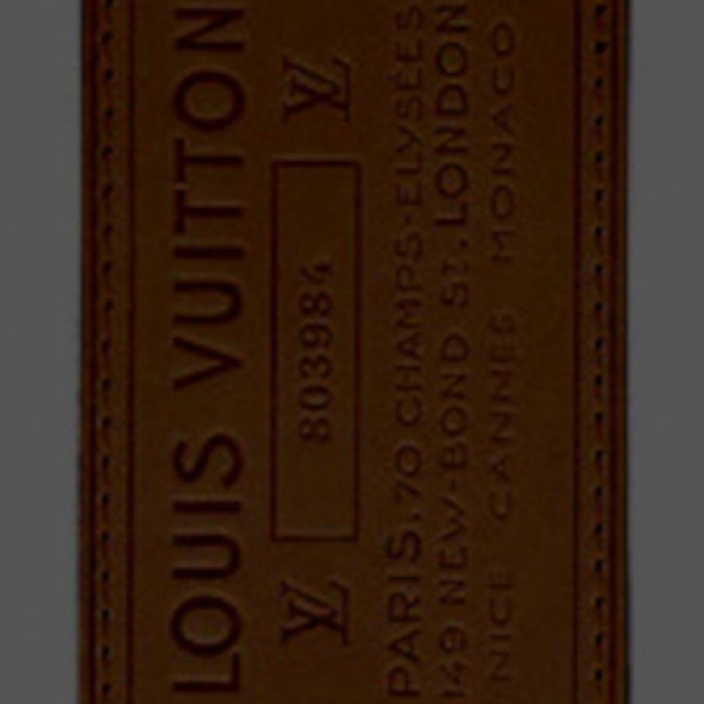AUTHENTIC LV Leather Label Key Ring